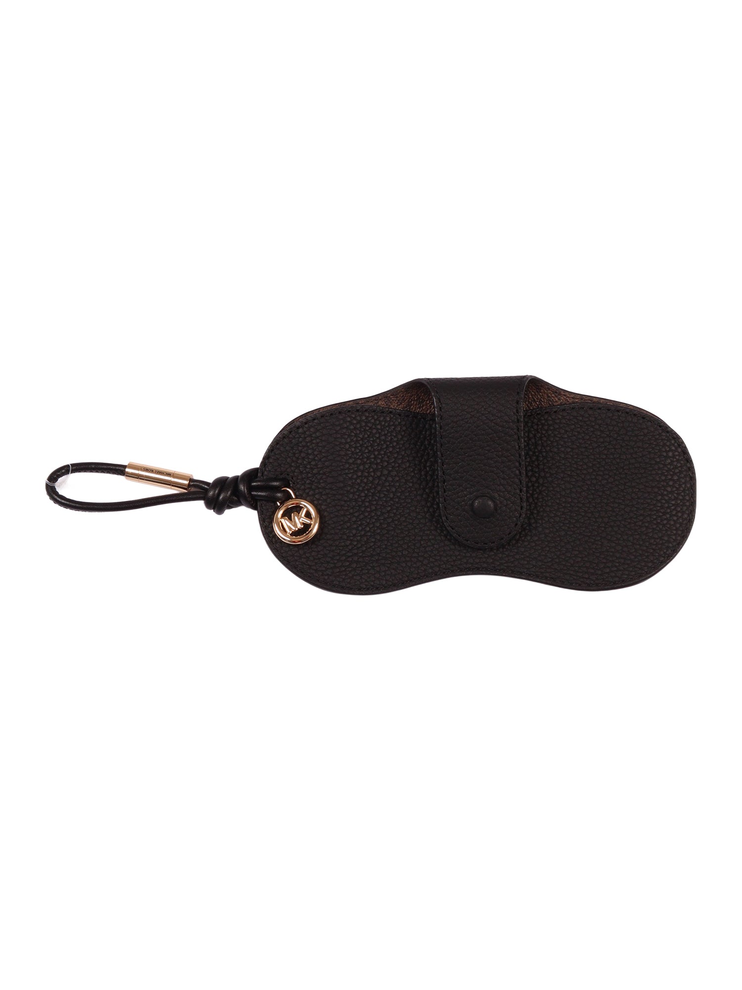 SUNGLASS CASE LANYARD Black Cow Leather Handbag