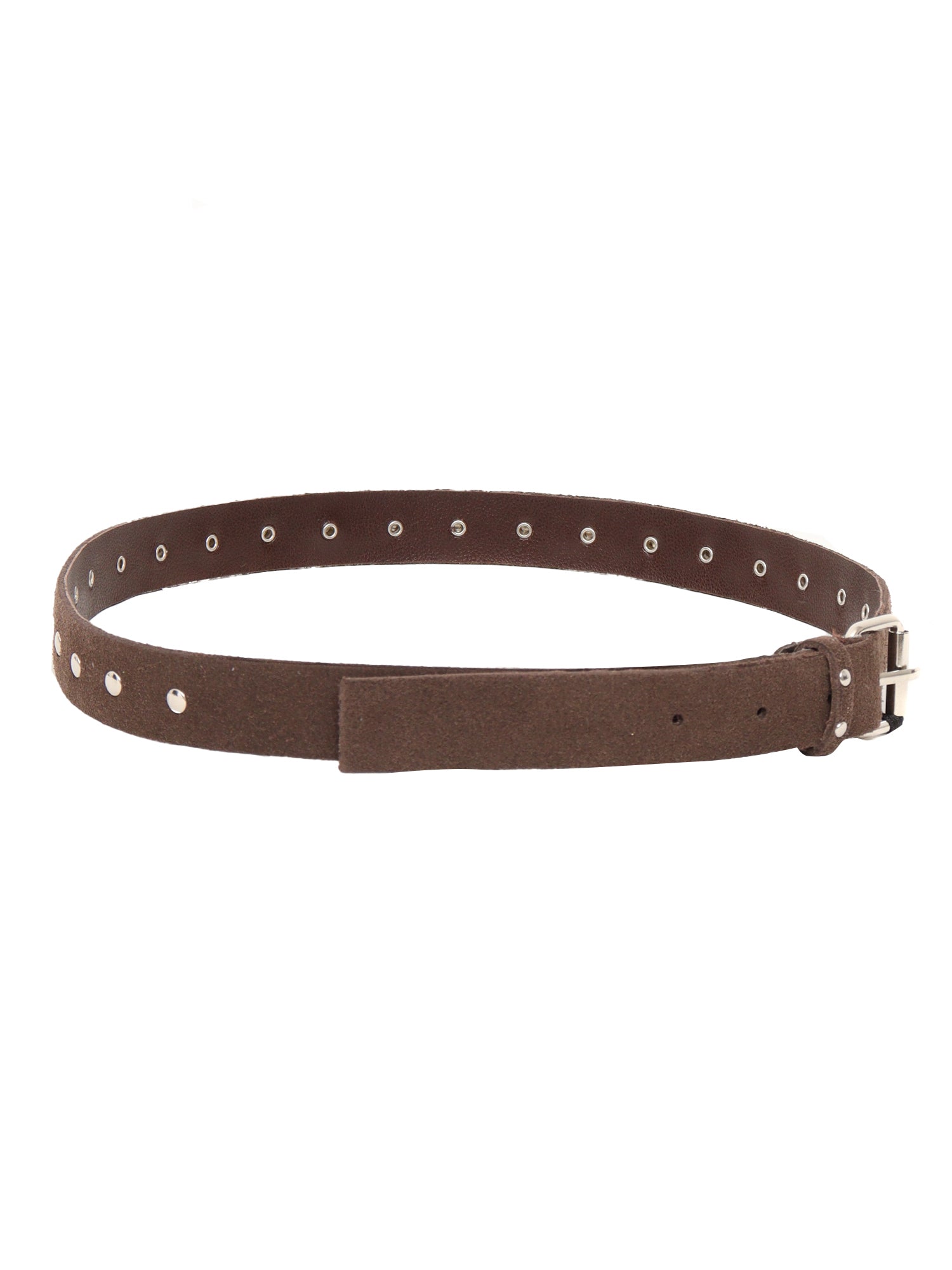Studded belt Brown Leather