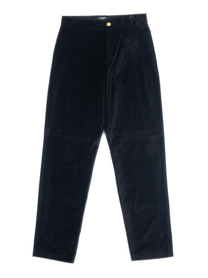 Suit Trousers Black Cotton