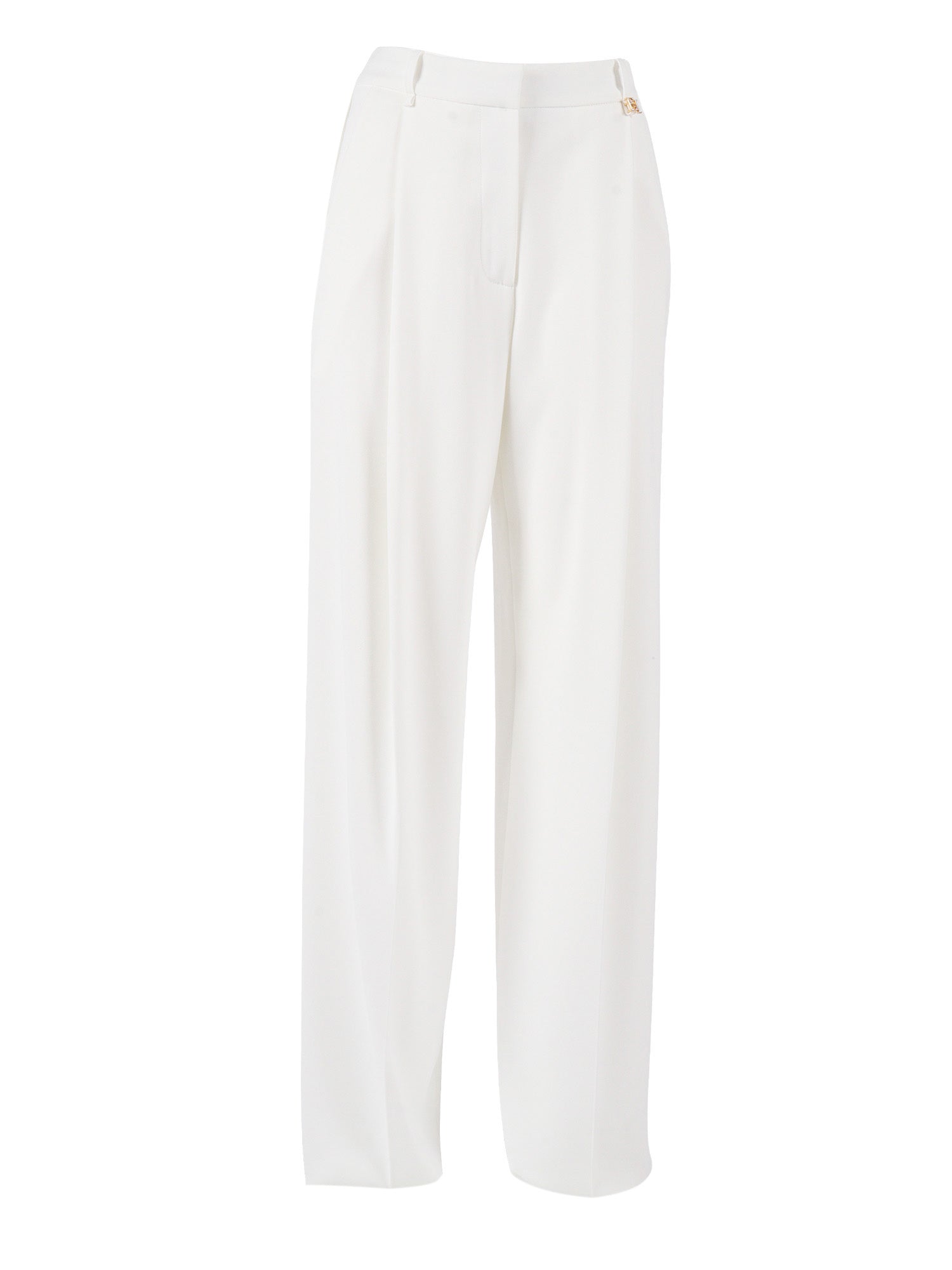 TROUSERS White Polyester Elastane Pant