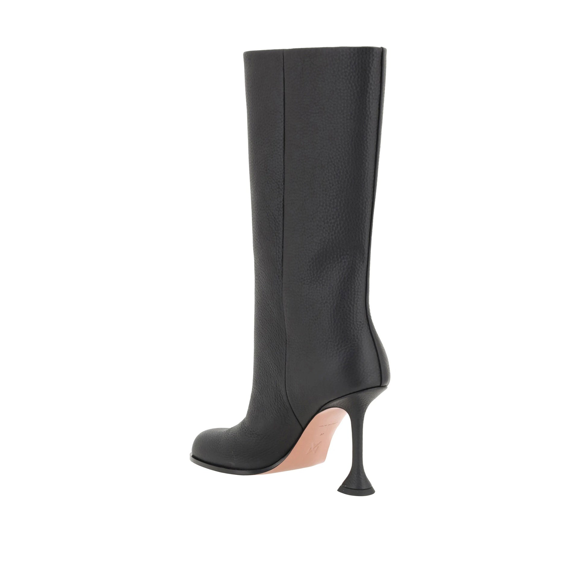 Amina Muaddi Liya Boots Black Calf Leather
