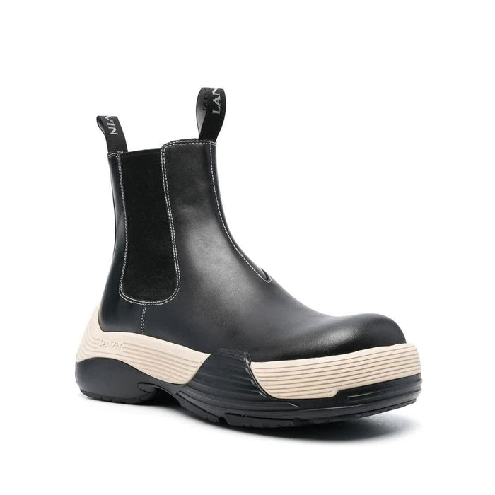 Lanvin Leather Boots Black Calf