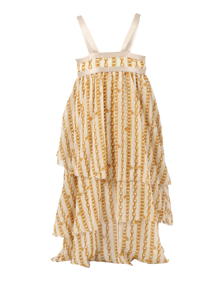 DRESS Yellow Silk Lining Acetate