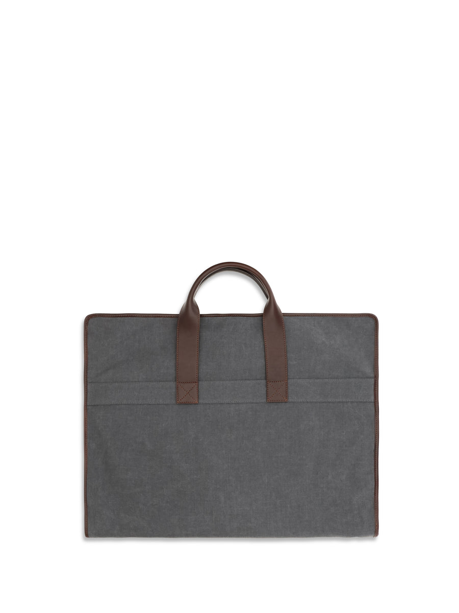 Garment Bag Techno Fabric Leather Medium Grey/burgundy Polyester Accessory