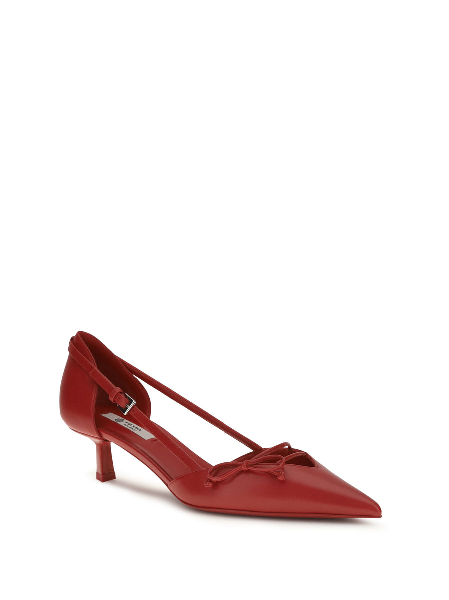 Leather Pumps Side-Cut Red