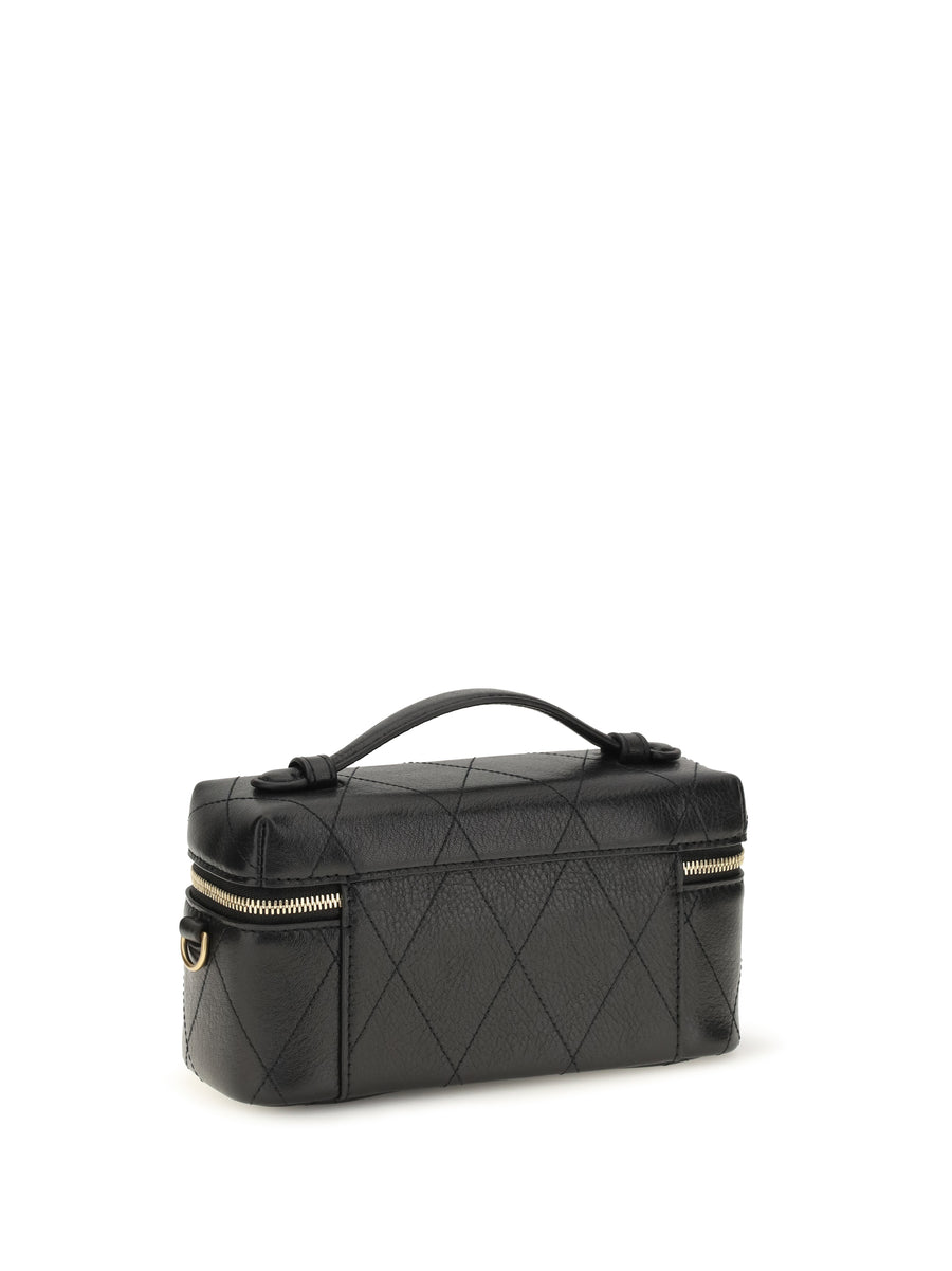 Beauty Case Charlie Black Calf Leather Wallets & Purses