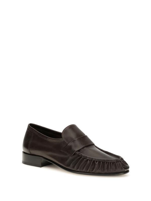 Soft Suede Loafers Deep Brown Calf Leather