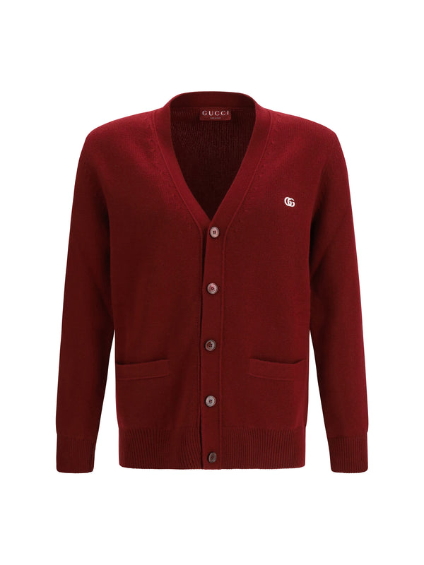 Gucci 70% wool; 30% cashmere cardigan in red