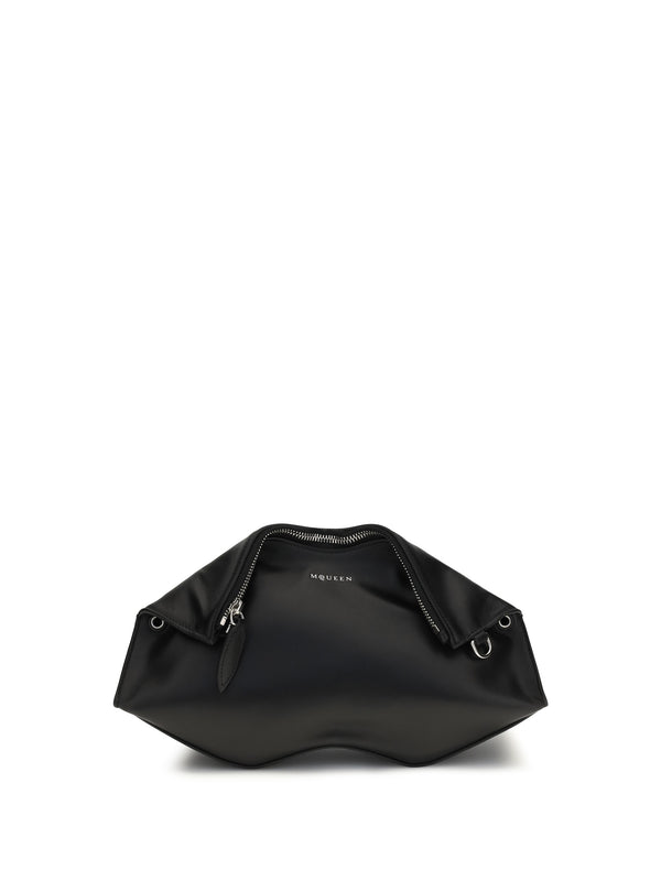 Alexander McQueen 100% calf leather (Bos Taurus) clutch in black