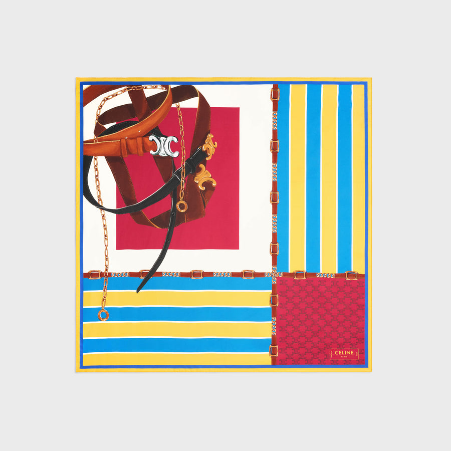 Celine Twill silk scarf in multicolor