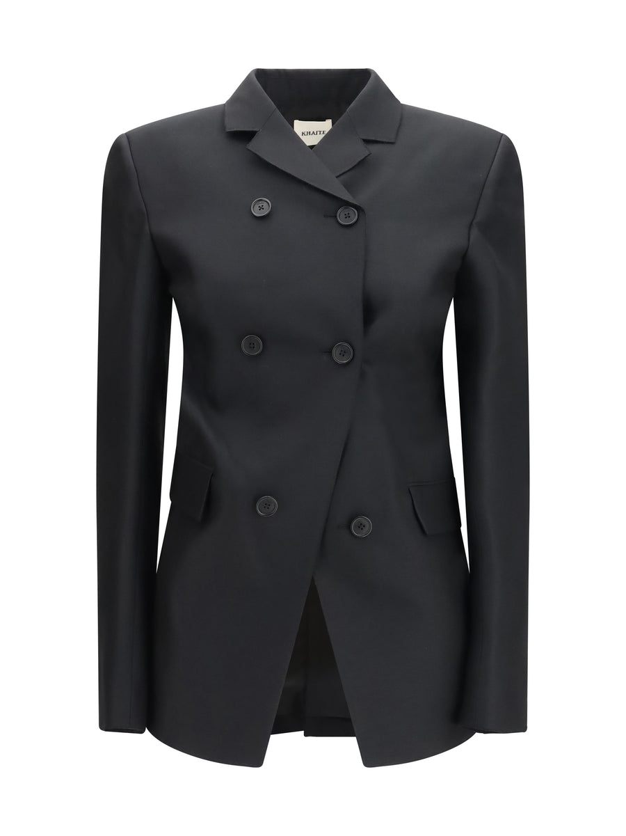 Khaite 74% Wool Ovis Aries; 26% Silk blazer in black