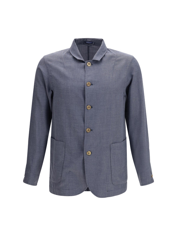 Finamore 58% Fleece Wool Ovis Aries; 26% Cotton; 16% Silk jacket in gray
