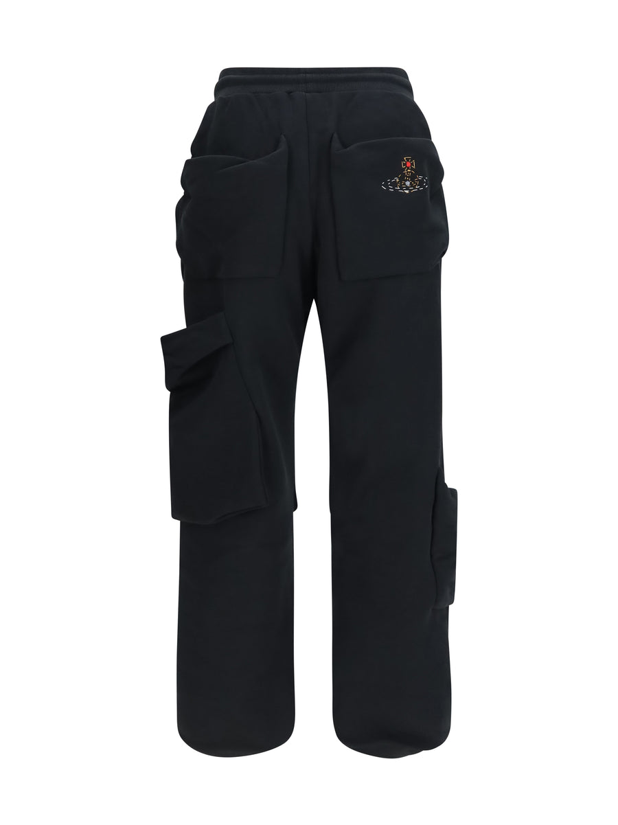 Sweatpants Achilles Black Cotton Trousers
