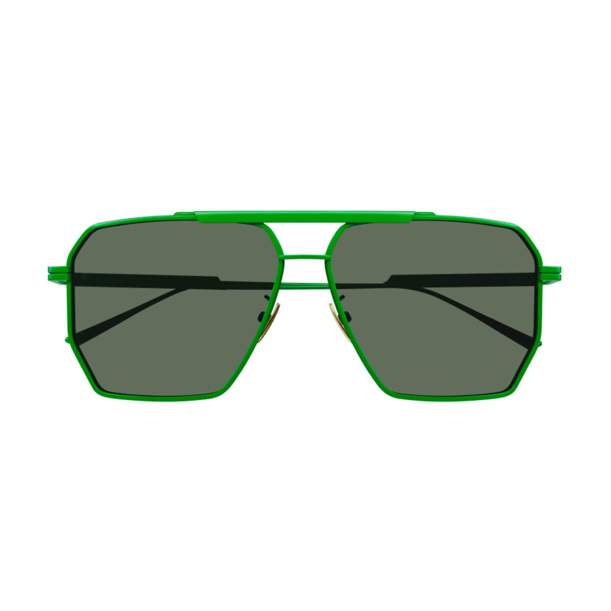 BV1012S 006 green Verde Metal Occhiali Sole