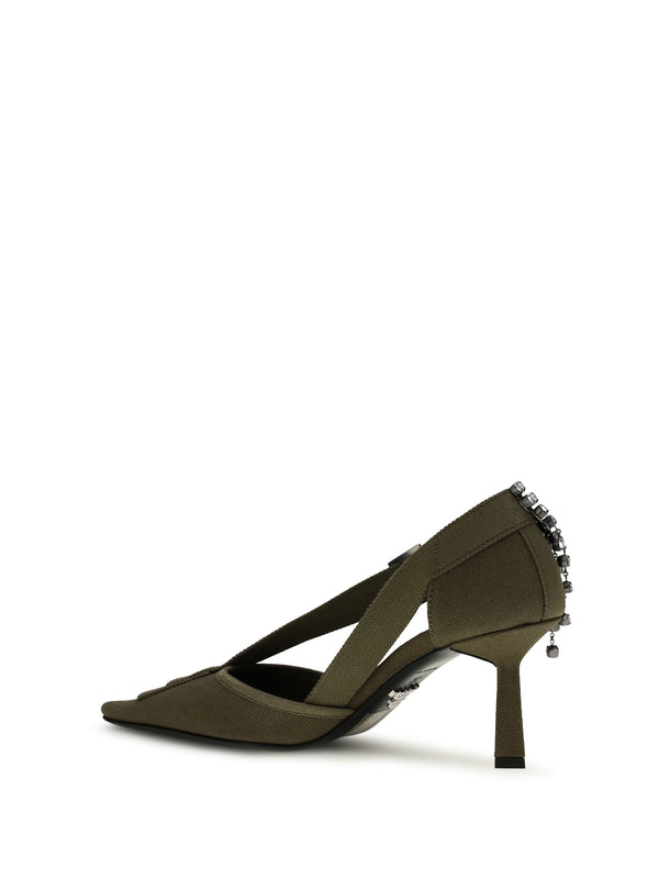 Pumps Canvas Military Green Cotton