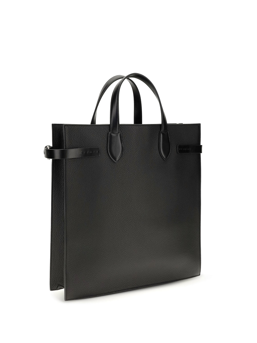 Shopping Bag Antibes Grained Leather Black Calf (bos Taurus) Shoulder