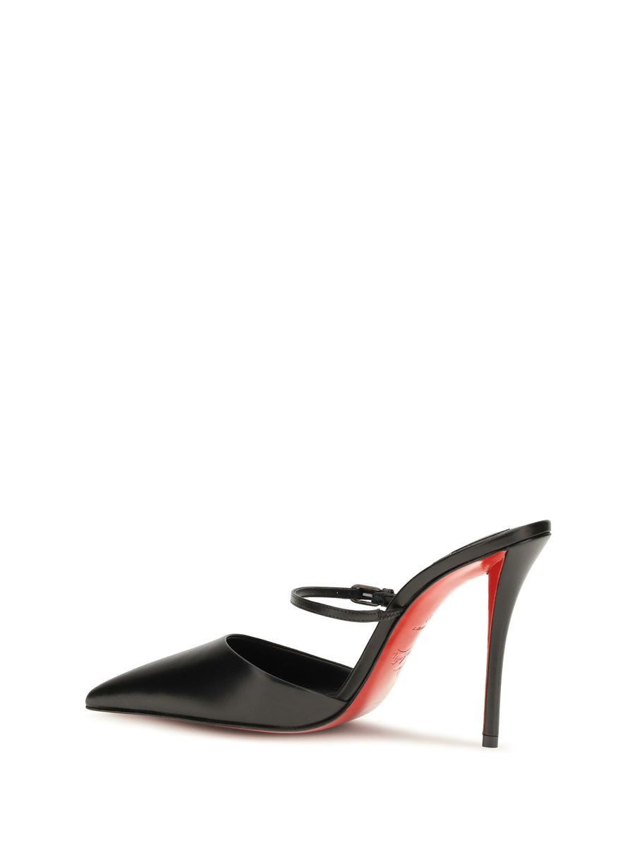 Leather Mules Milena Black Calf Pumps
