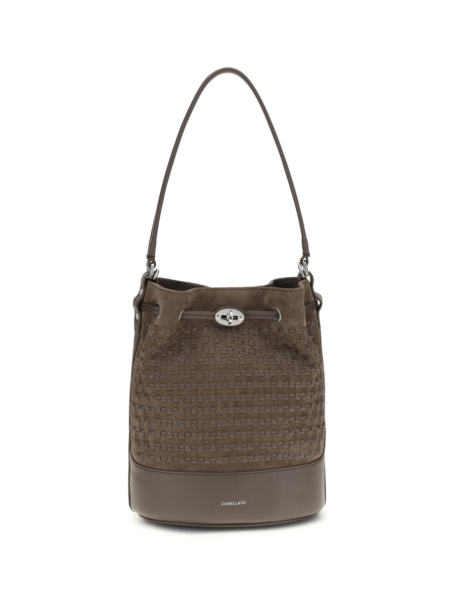 Zanellato 100% Calf Leather (Bos Taurus) bucket bag in beige