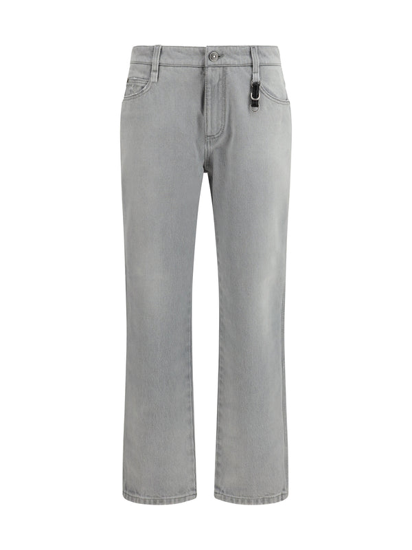 Boyfriend Jeans Grey Violet Cotton