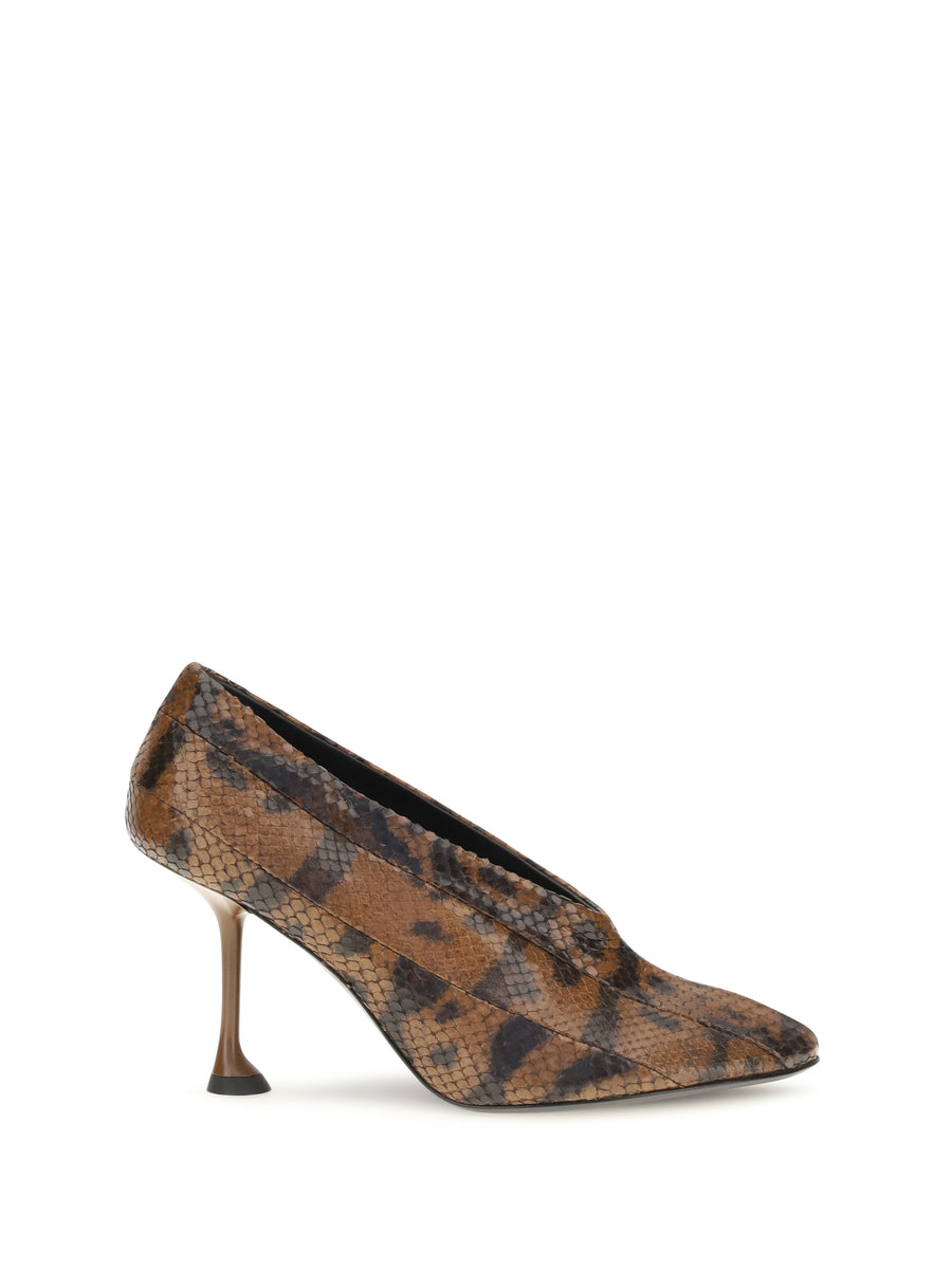 Pumps Tee Pieced Python-Print Ochre Multi