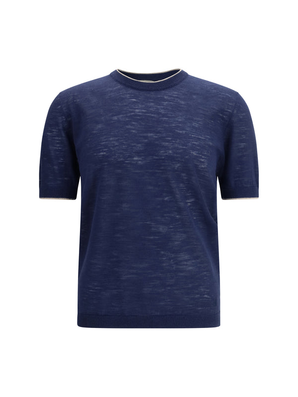 Brooksfield 55% Linen sweater in navy