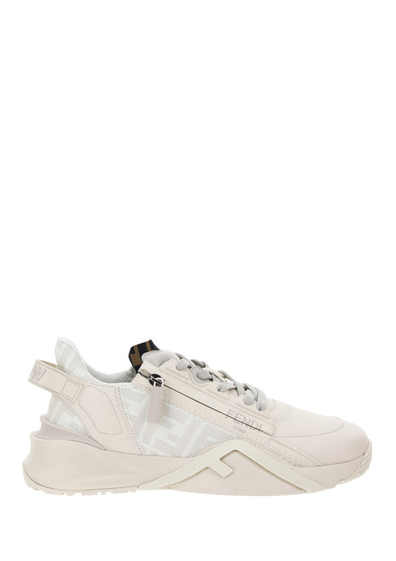 Fendi Upper: 100% calf leather; Sole: 100% rubber sneaker in beige