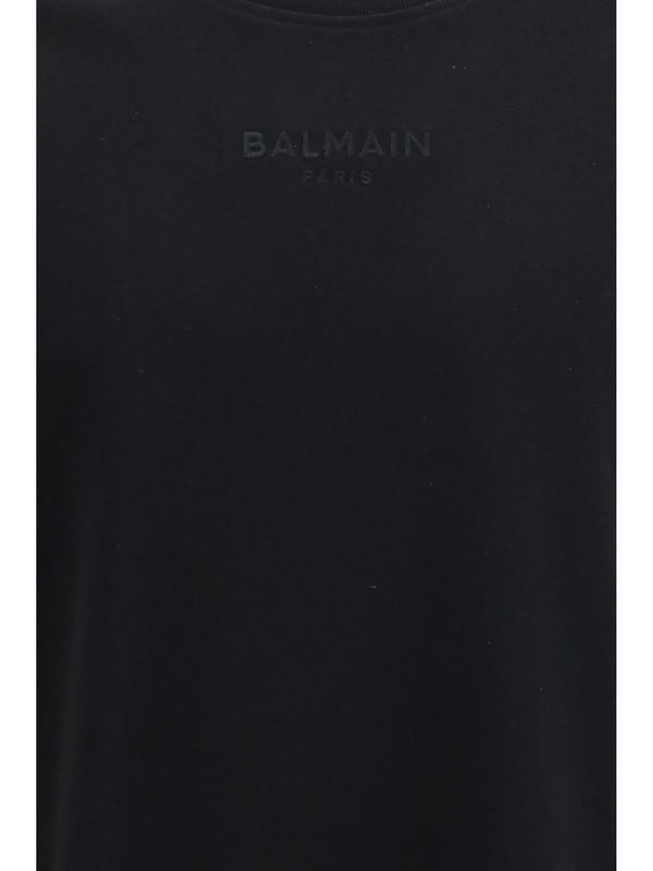 T-Shirt Embroidered Logo Black Black/black Cotton T-shirts
