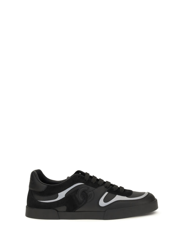 Dolce & Gabbana Upper: 100% calf leather; Sole: 100% rubber sneakers in black