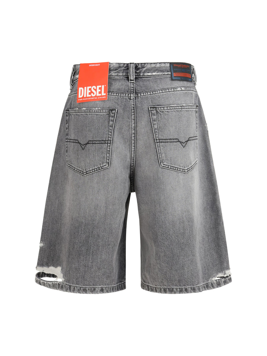 Bermuda Shorts De-Sire-Short Grey Cotton