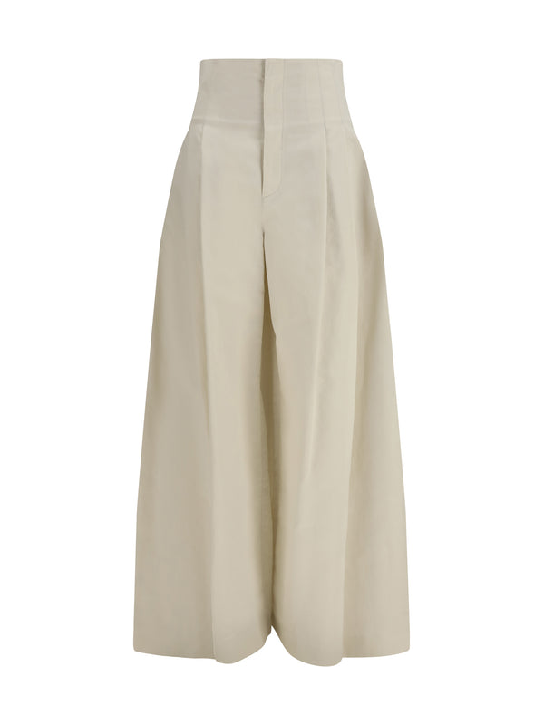 Brunello Cucinelli 52% Cotton trousers in beige