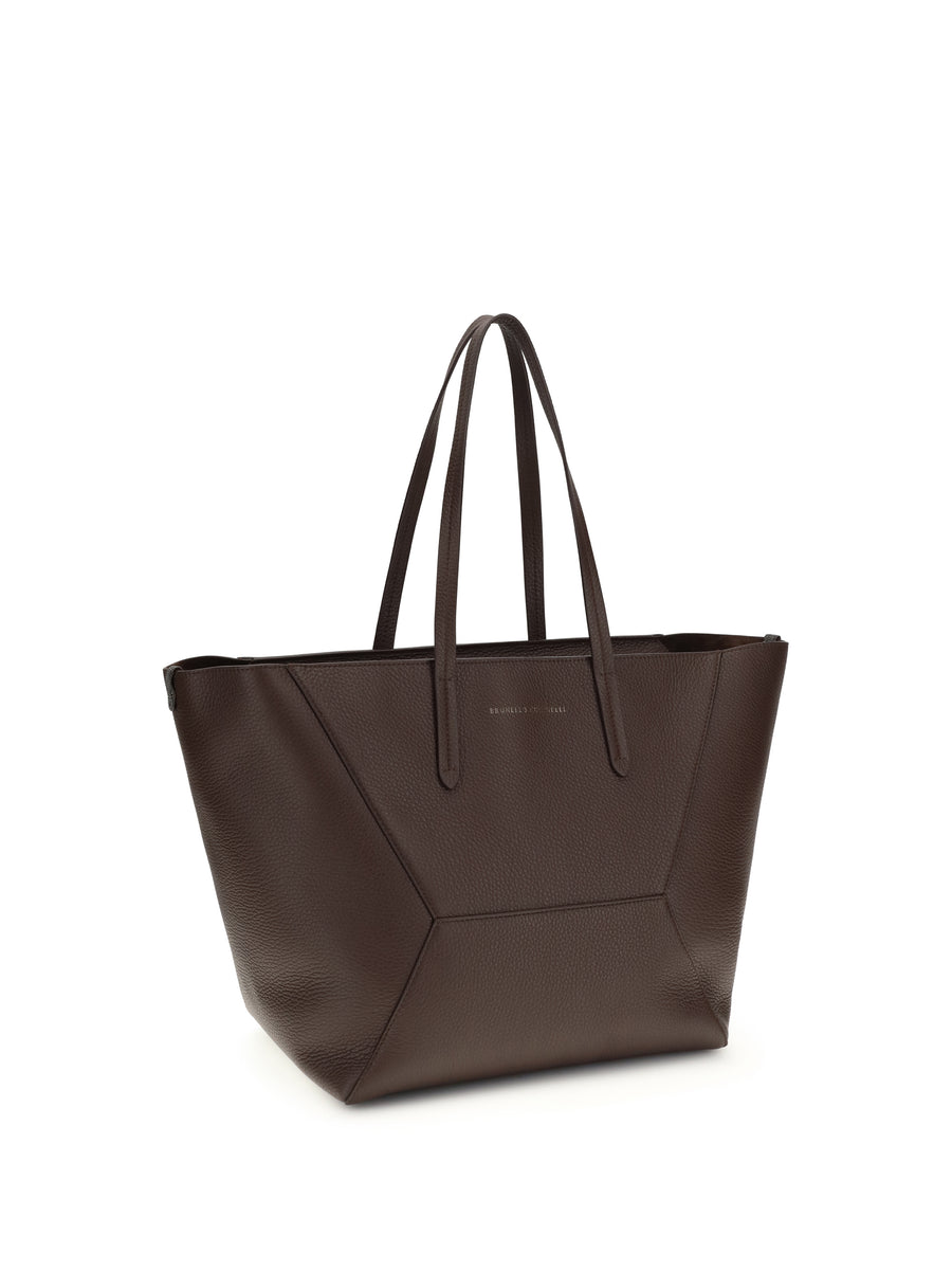 Leather Tote Bag Burgundy Calf Shoulder