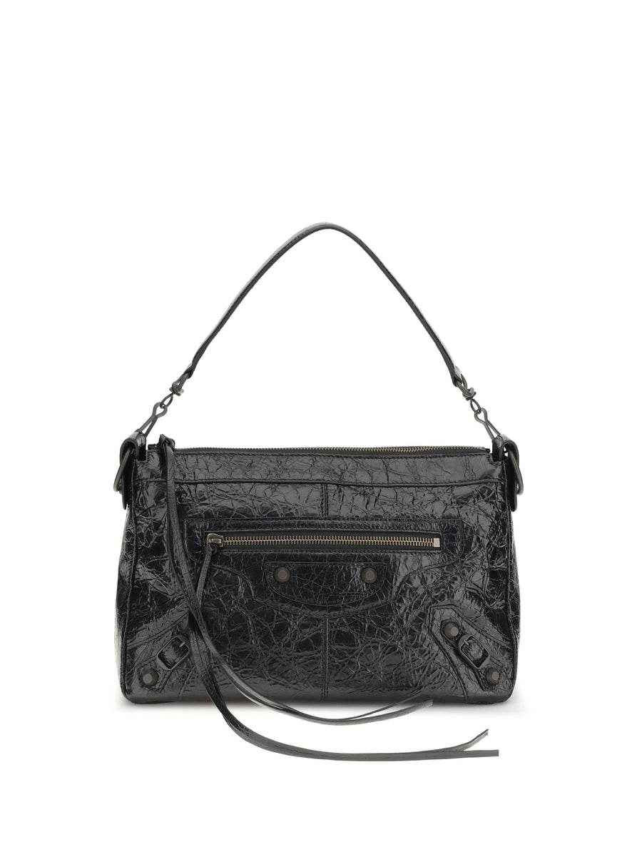 Balenciaga 100% lamb skin (ovis aries) shoulder bag in black