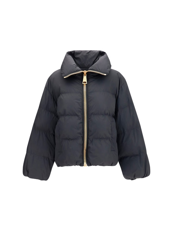 Balmain 100% Viscose down jacket in black