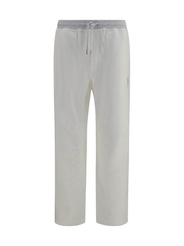 Cotton Pants Off White+perla Cotton; Elastane