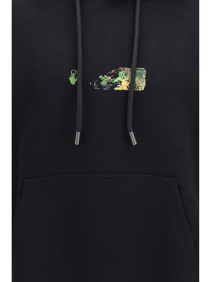 Hoodie Spray Arrow Black Cotton Sweatshirts