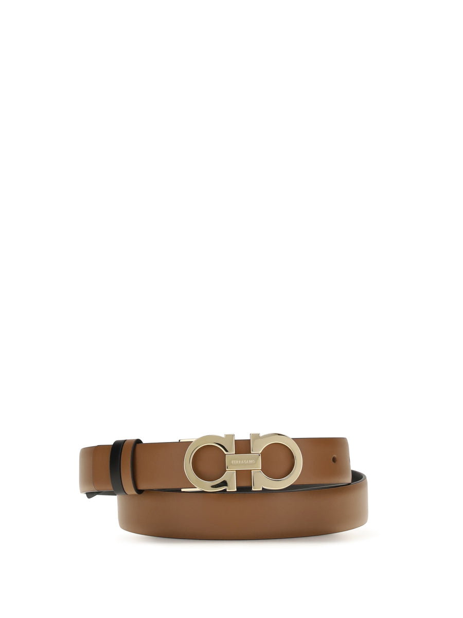 Ferragamo 100% calf leather Bos Taurus belt in brown