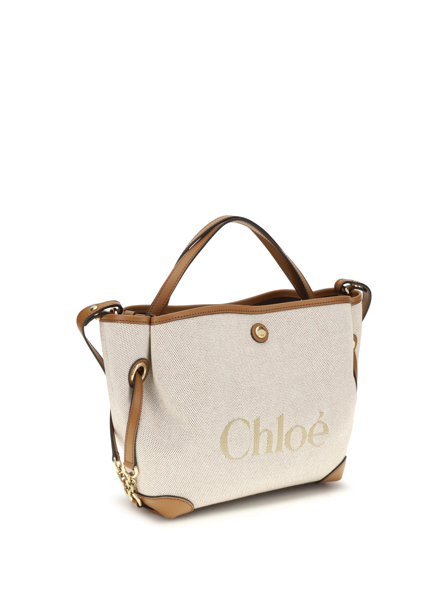 Handbag Clover Clay Brown Fabric Handbags
