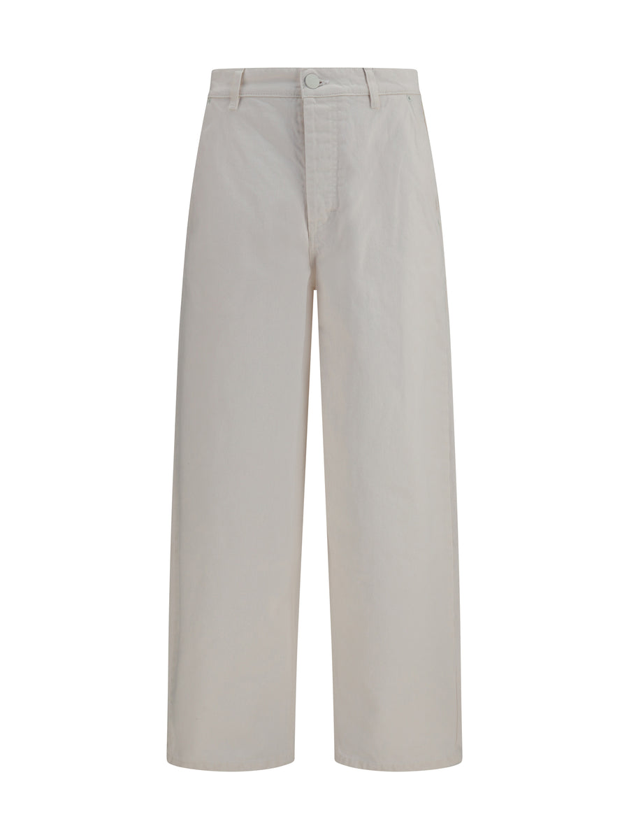Jeans Balloon White Cream Cotton