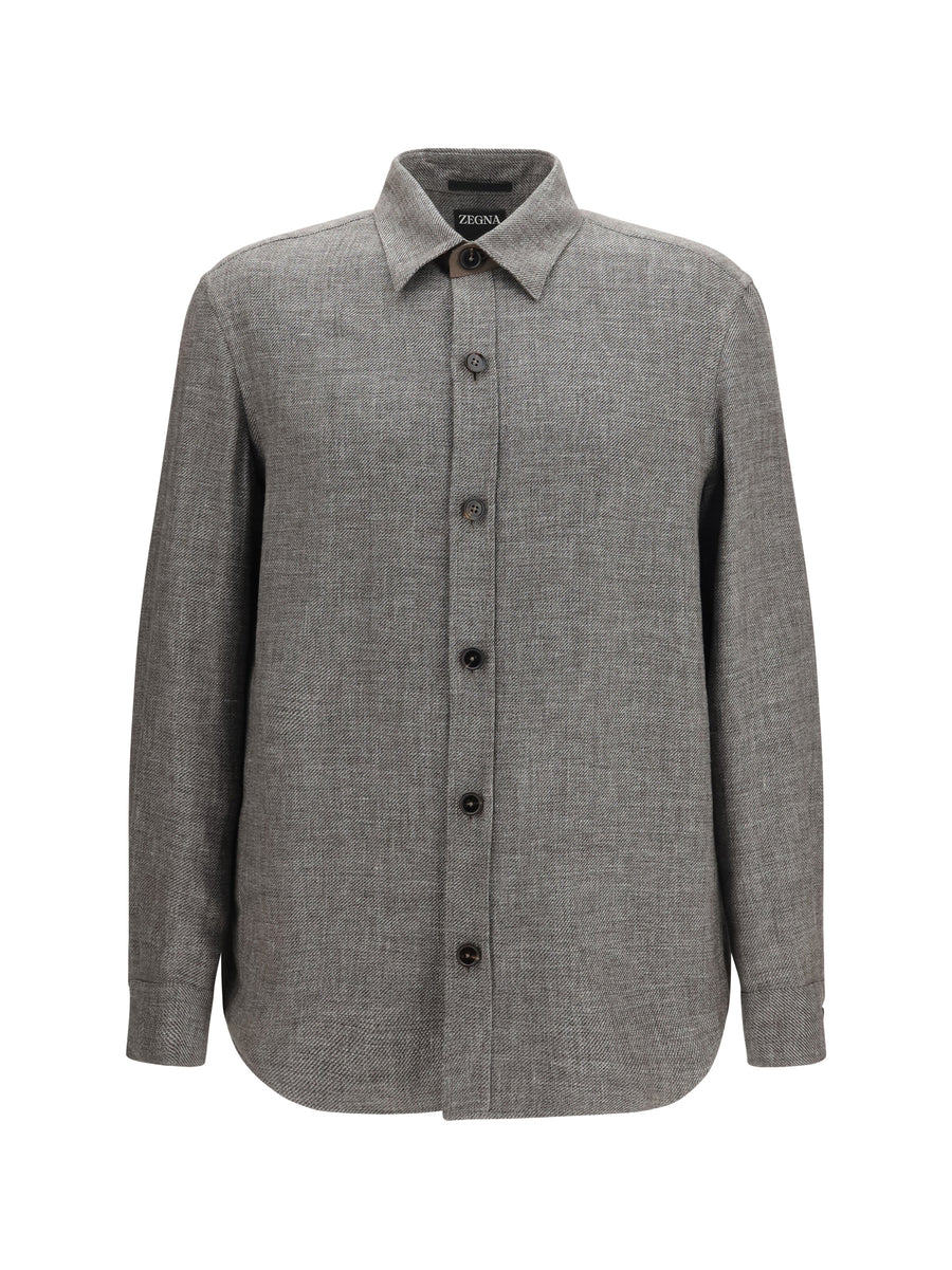 Cashmere, Linen, And Silk Overshirt 054 Shirt