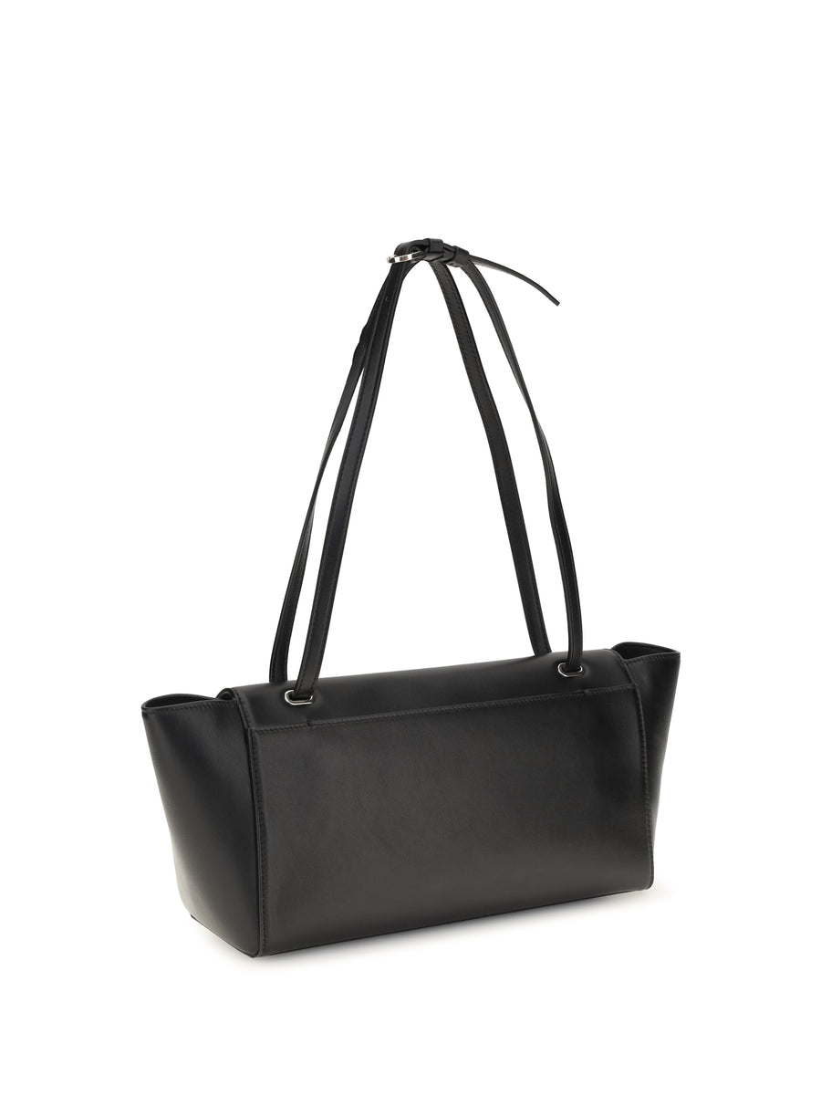 Shoulder Bag Symmetry Trapeze Black Calf Leather