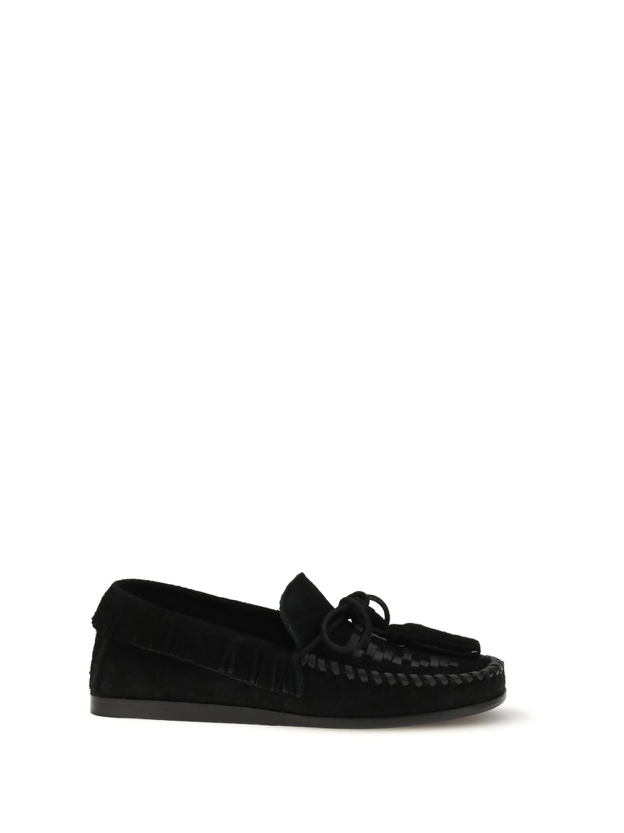 Loafers Fitza Suede Black Calf Leather