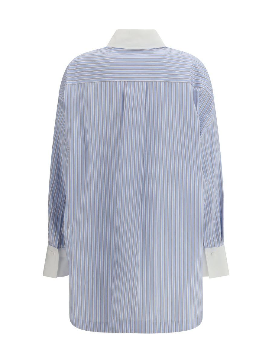Striped Shirt Light Blue-White Blue/white Cotton