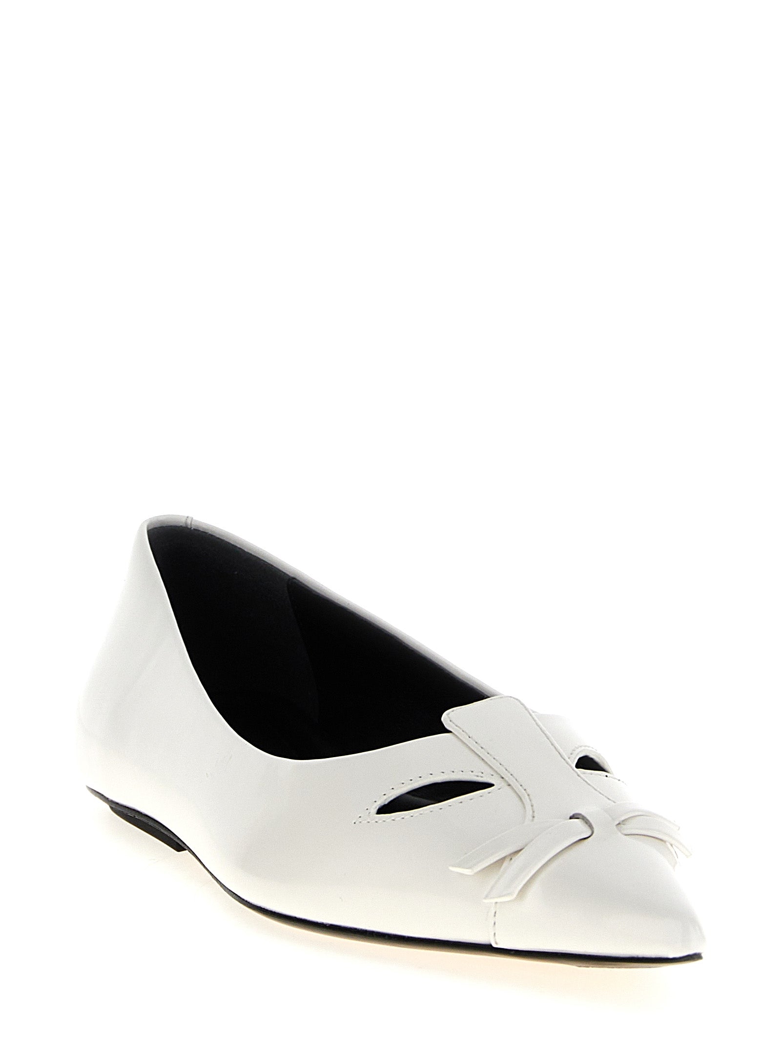 The Kat Ballet Flats White Cow Leather (bos Taurus) Flat Shoes
