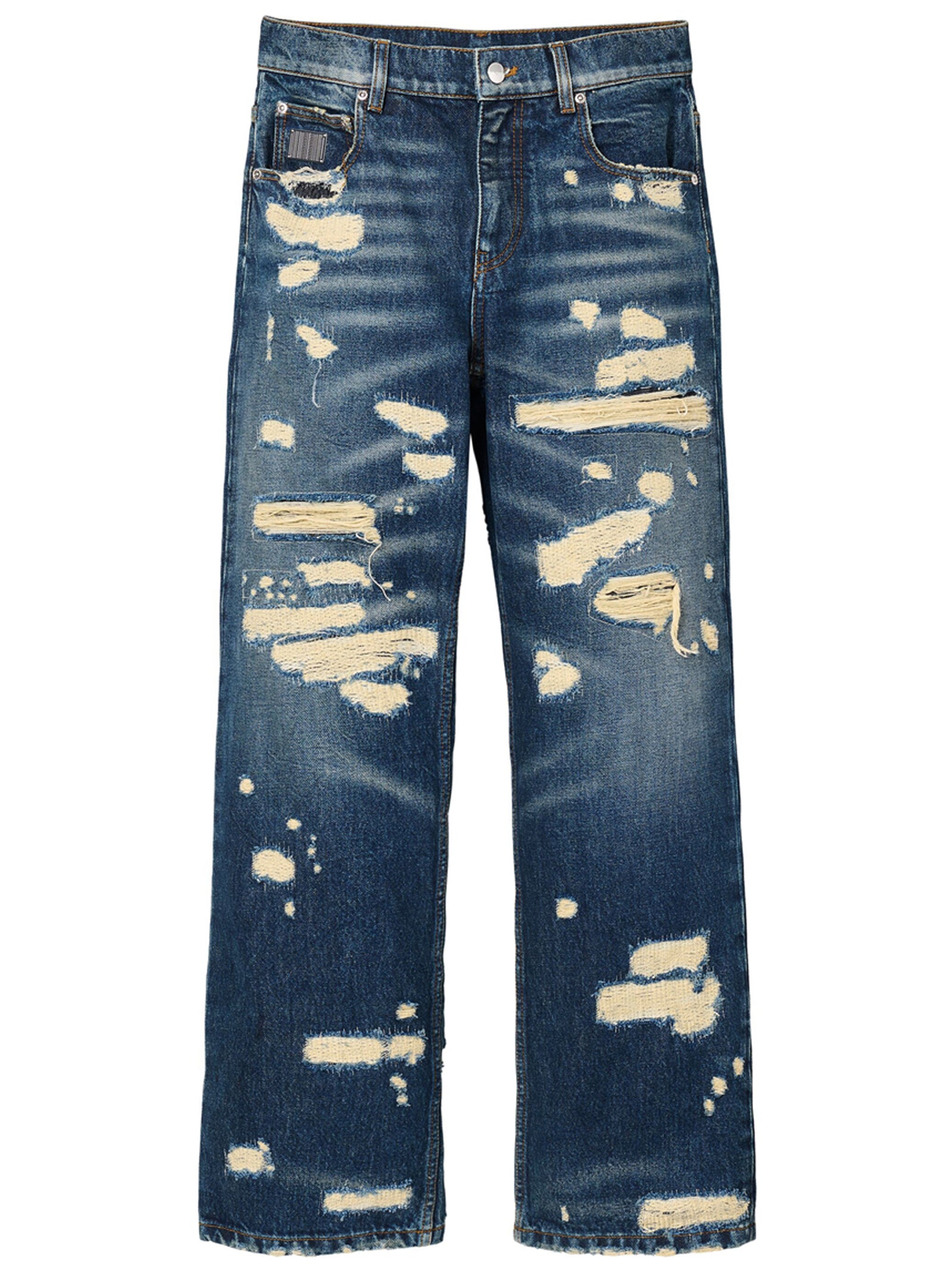 The Rip And Repair Straight Jean Blue Cotton
