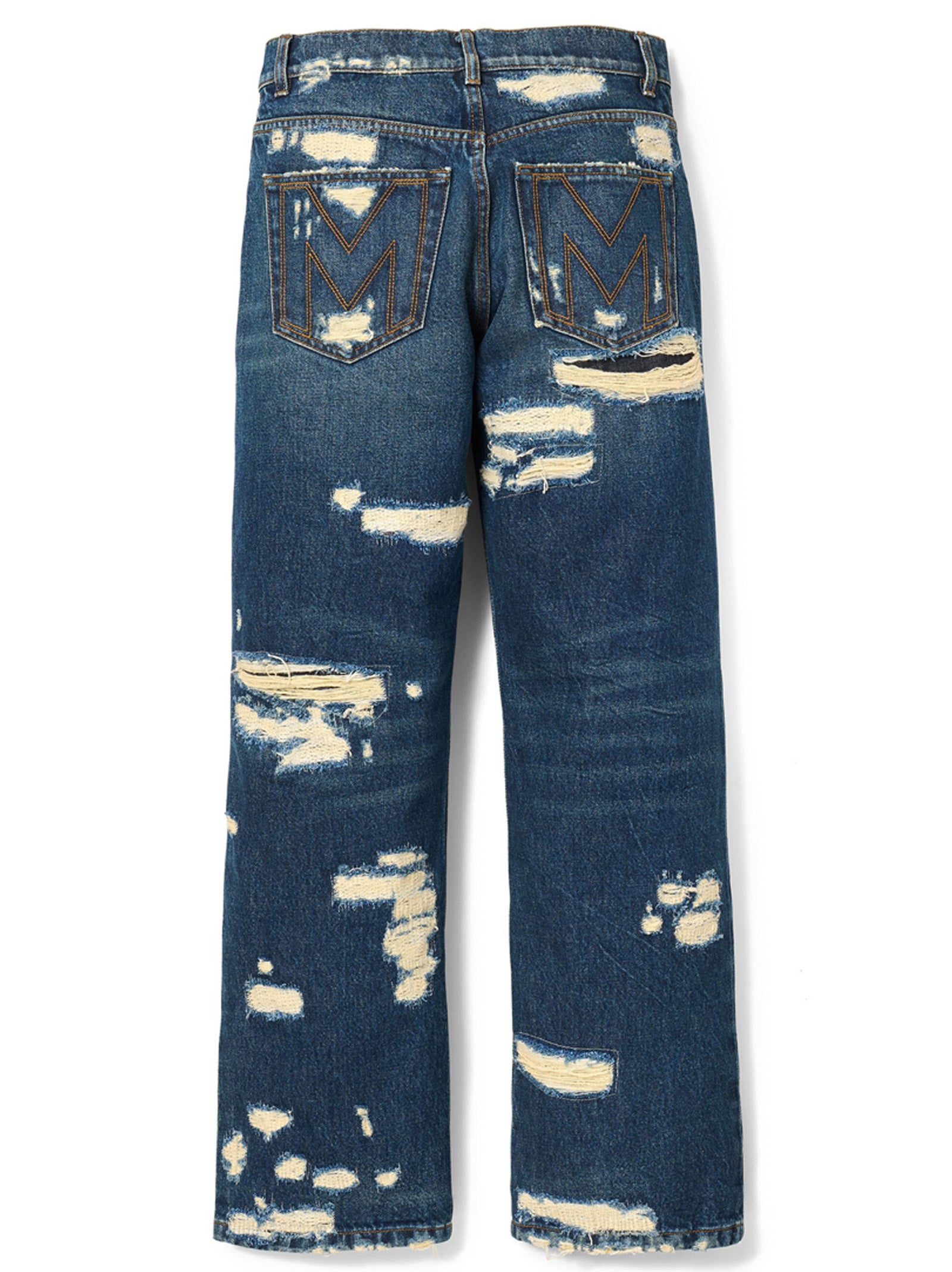 The Rip And Repair Straight Jean Blue Cotton