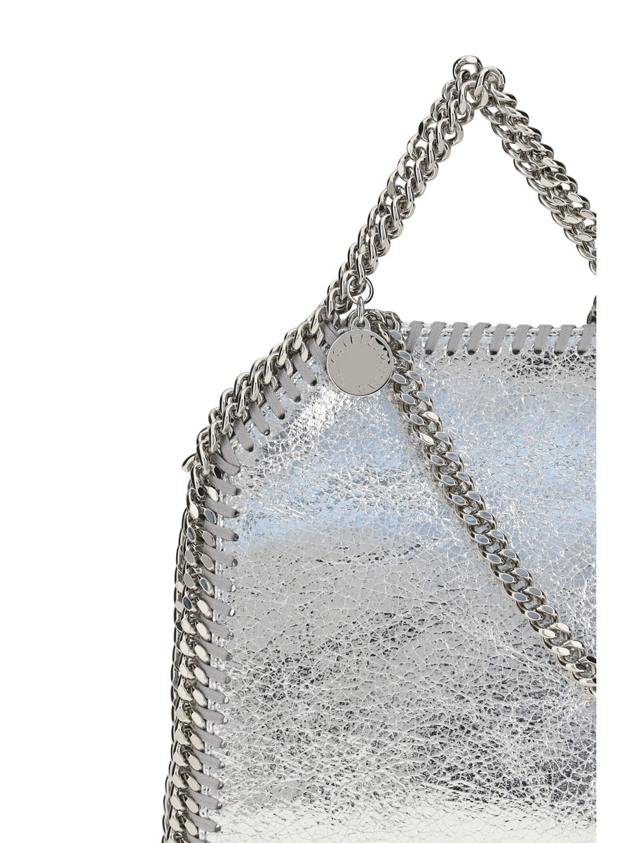 Shoulder Bag Falabella Metallic Silver Polyester