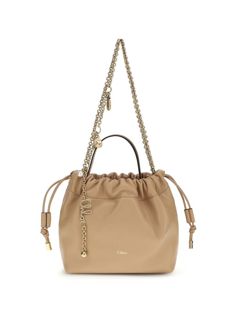 Icons Leather Chain Shoulder Bag Light Tan Lamb Ovis Aries