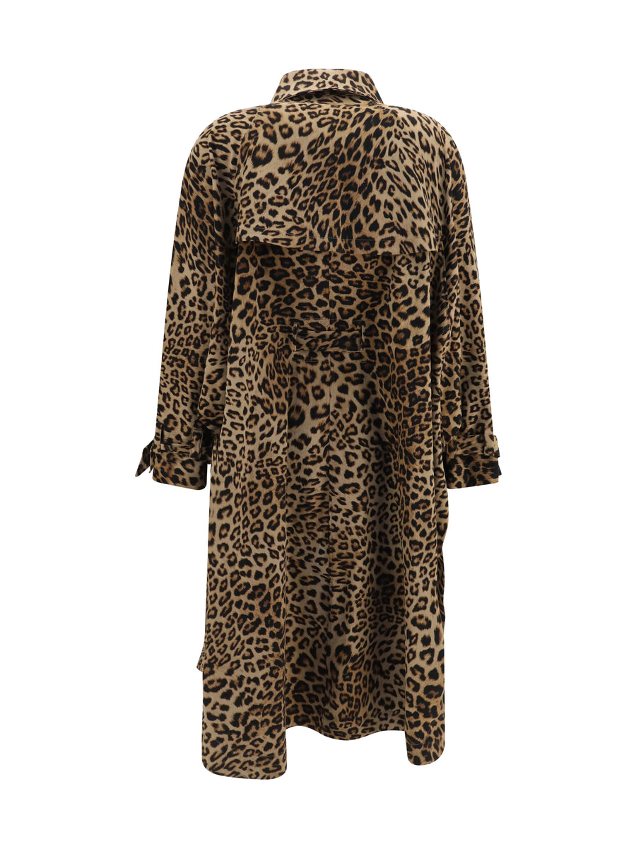 Batwing Sleeve Cotton Trench Coat Multicolour & Raincoats