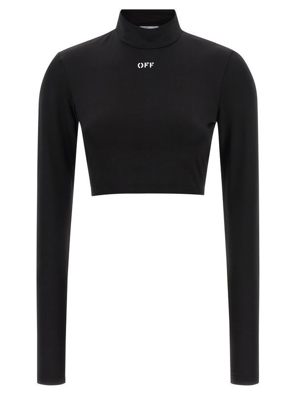 Off White Off Stamp Crop Top