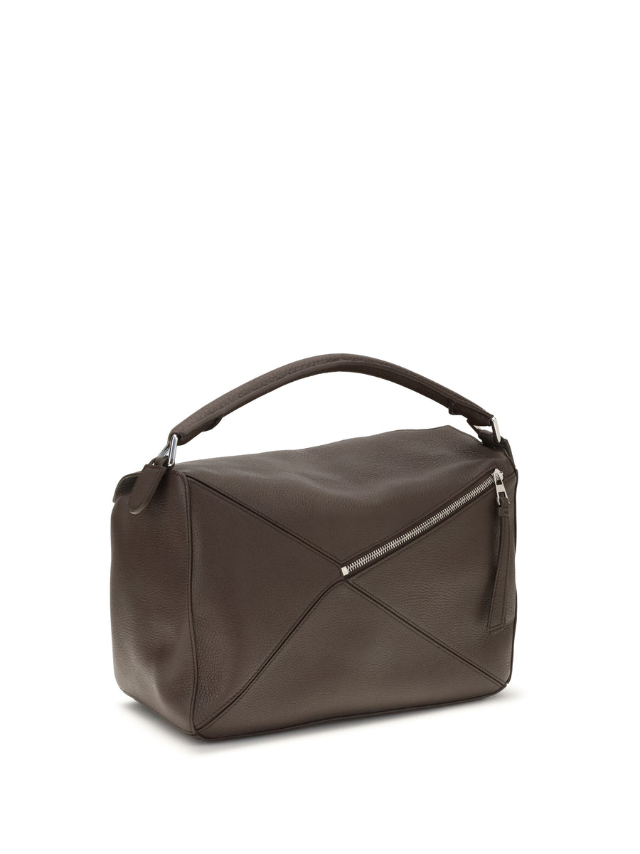 Shoulder Bag Large Puzzle Chocolate Calfskin Calf Leather